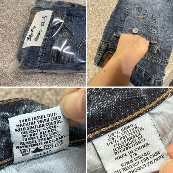 Bongo womens /jr. Flare jeans sz 13 cowgirl rodeo Equestrian Riding Y2K - Picture 11 of 12